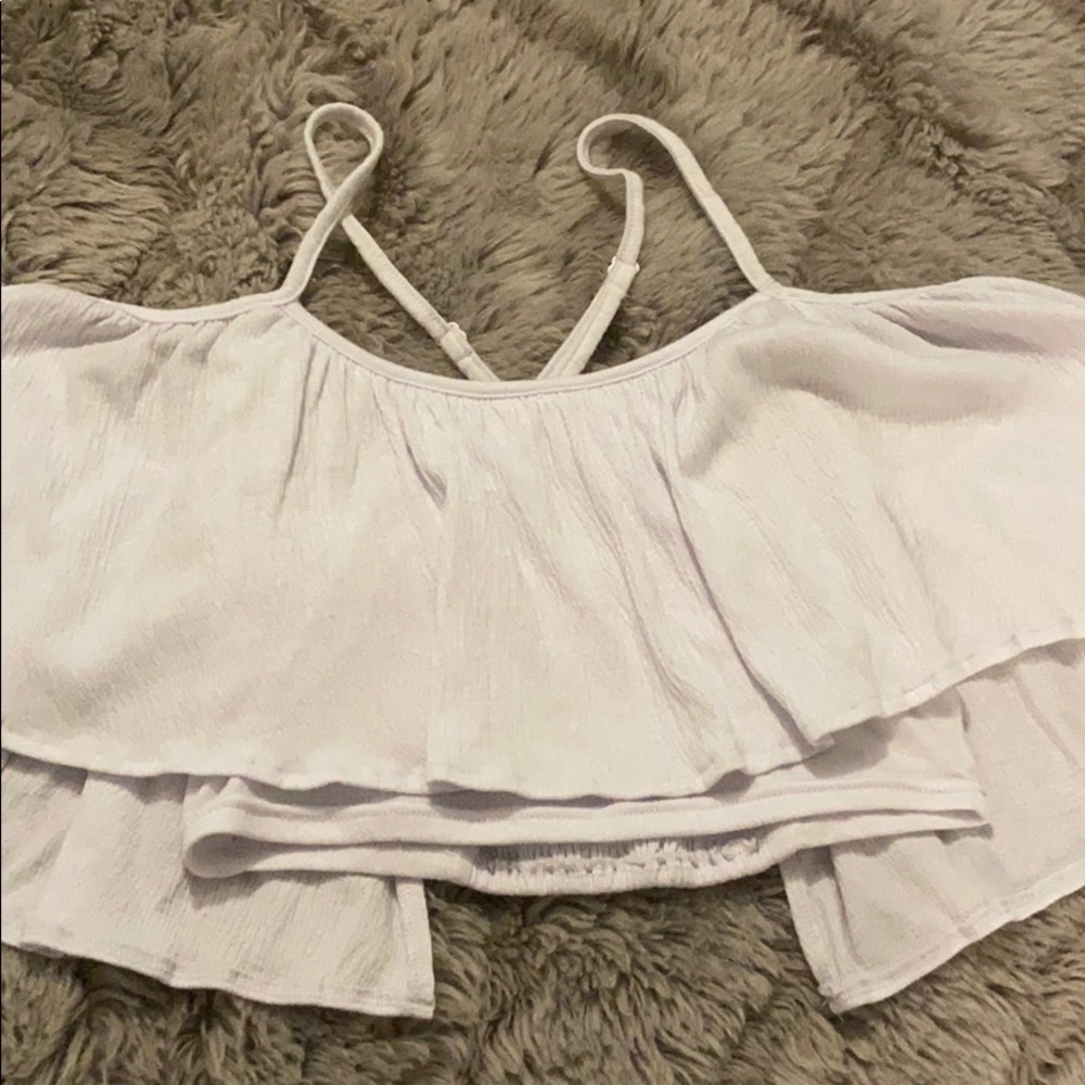 Amuse society off the shoulder crop top